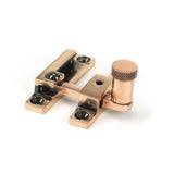 This is an image showing From The Anvil - Polished Bronze Brompton Quadrant Fastener - Narrow available from T.H Wiggans Architectural Ironmongery in Kendal, quick delivery and discounted prices