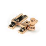 This is an image showing From The Anvil - Polished Bronze Mushroom Quadrant Fastener - Narrow available from T.H Wiggans Architectural Ironmongery in Kendal, quick delivery and discounted prices