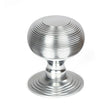 This is an image of From The Anvil - Satin Chrome Beehive Centre Door Knob available to order from T.H Wiggans Architectural Ironmongery in Kendal, quick delivery and discounted prices.