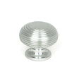This is an image showing From The Anvil - Satin Chrome Beehive Cabinet Knob 40mm available from T.H Wiggans Architectural Ironmongery in Kendal, quick delivery and discounted prices
