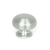 This is an image showing From The Anvil - Satin Chrome Beehive Cabinet Knob 40mm available from T.H Wiggans Architectural Ironmongery in Kendal, quick delivery and discounted prices