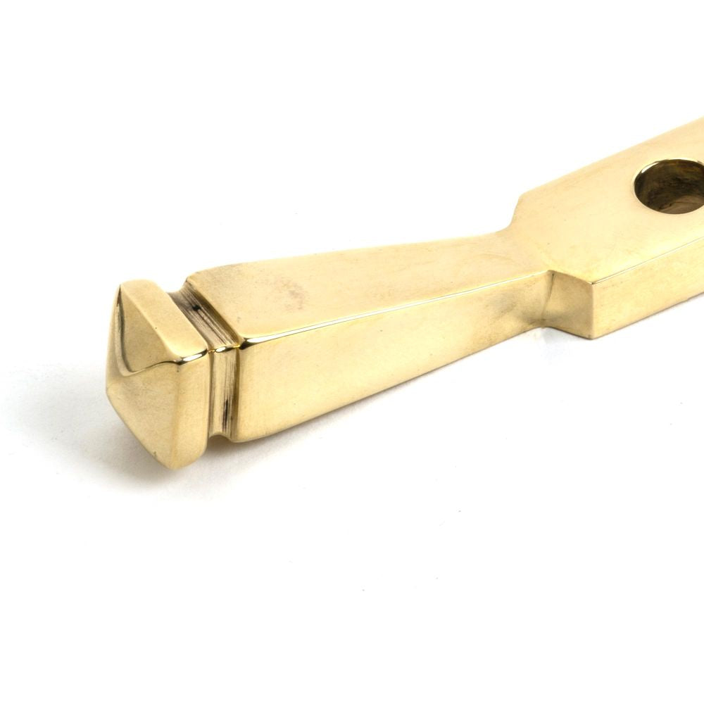 This is an image showing From The Anvil - Polished Brass 8" Avon Stay available from T.H Wiggans Architectural Ironmongery in Kendal, quick delivery and discounted prices