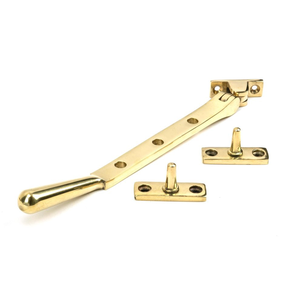 This is an image showing From The Anvil - Polished Brass 8" Newbury Stay available from T.H Wiggans Architectural Ironmongery in Kendal, quick delivery and discounted prices