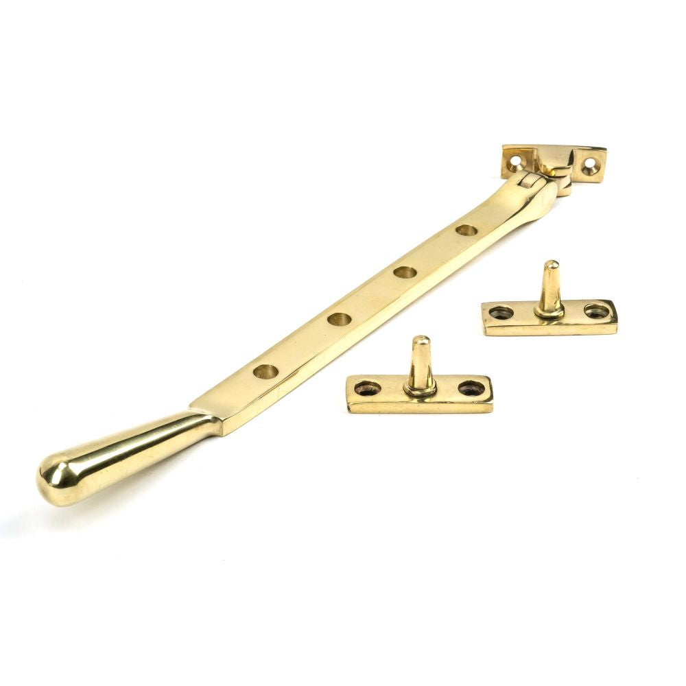 This is an image showing From The Anvil - Polished Brass 10" Newbury Stay available from T.H Wiggans Architectural Ironmongery in Kendal, quick delivery and discounted prices