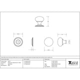 This is an image showing From The Anvil - Aged Brass Mushroom Cabinet Knob 32mm available from trade door handles, quick delivery and discounted prices