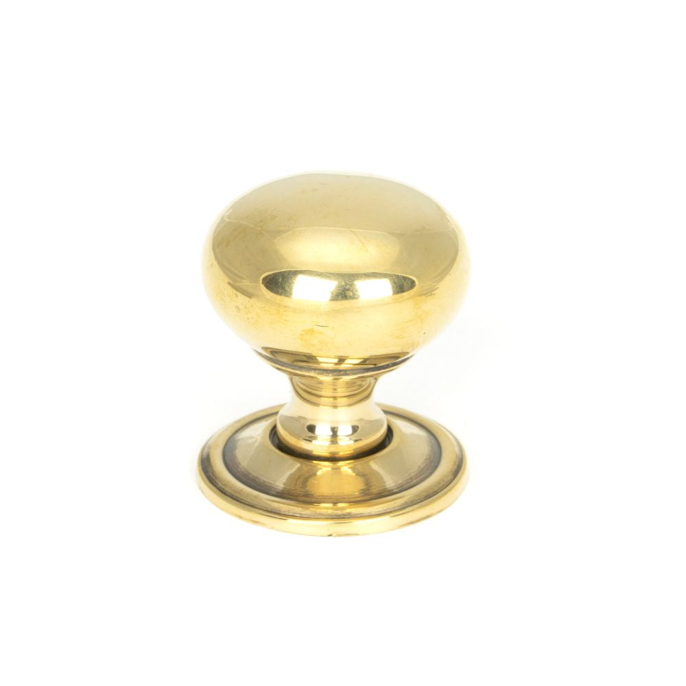 This is an image showing From The Anvil - Aged Brass Mushroom Cabinet Knob 32mm available from T.H Wiggans Architectural Ironmongery in Kendal, quick delivery and discounted prices