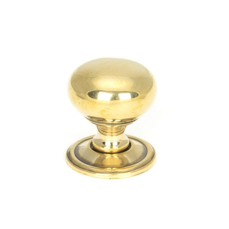 This is an image showing From The Anvil - Aged Brass Mushroom Cabinet Knob 32mm available from T.H Wiggans Architectural Ironmongery in Kendal, quick delivery and discounted prices