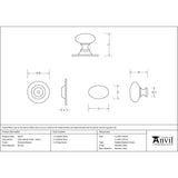 This is an image showing From The Anvil - Polished Bronze Oval Cabinet Knob 33mm available from trade door handles, quick delivery and discounted prices