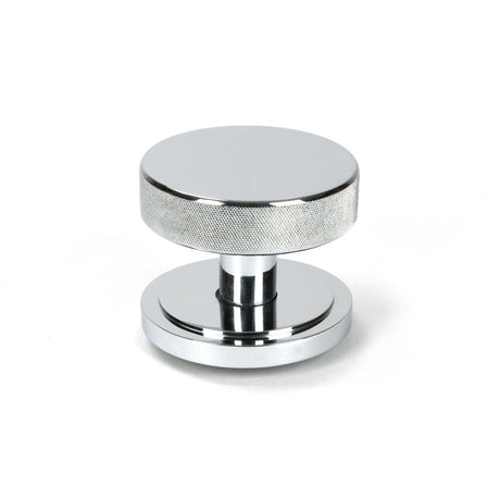 This is an image of From The Anvil - Polished Chrome Brompton Centre Door Knob (Art Deco) available to order from T.H Wiggans Architectural Ironmongery in Kendal, quick delivery and discounted prices.