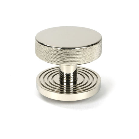 This is an image of From The Anvil - Polished Nickel Brompton Centre Door Knob (Beehive) available to order from T.H Wiggans Architectural Ironmongery in Kendal, quick delivery and discounted prices.