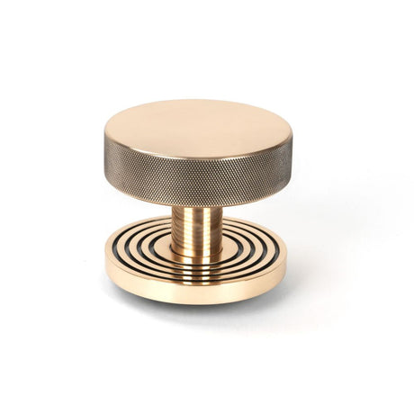 This is an image of From The Anvil - Polished Bronze Brompton Centre Door Knob (Beehive) available to order from T.H Wiggans Architectural Ironmongery in Kendal, quick delivery and discounted prices.