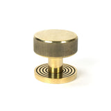 This is an image showing From The Anvil - Aged Brass Brompton Mortice/Rim Knob Set (Beehive) available from trade door handles, quick delivery and discounted prices