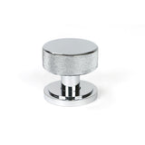 This is an image showing From The Anvil - Polished Chrome Brompton Mortice/Rim Knob Set (Art Deco) available from trade door handles, quick delivery and discounted prices