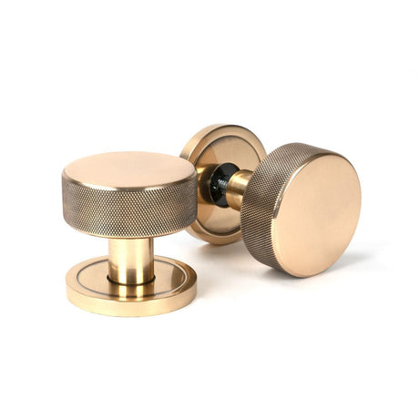 This is an image of From The Anvil - Polished Bronze Brompton Mortice/Rim Knob Set (Plain) available to order from T.H Wiggans Architectural Ironmongery in Kendal, quick delivery and discounted prices.