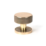 This is an image showing From The Anvil - Polished Bronze Brompton Mortice/Rim Knob Set (Beehive) available from trade door handles, quick delivery and discounted prices