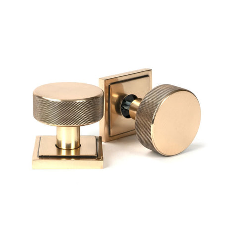 This is an image of From The Anvil - Polished Bronze Brompton Mortice/Rim Knob Set (Square) available to order from T.H Wiggans Architectural Ironmongery in Kendal, quick delivery and discounted prices.