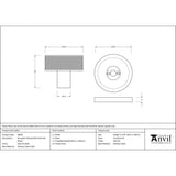 This is an image showing From The Anvil - Satin Marine SS (316) Brompton Mortice/Rim Knob Set (Plain) available from trade door handles, quick delivery and discounted prices