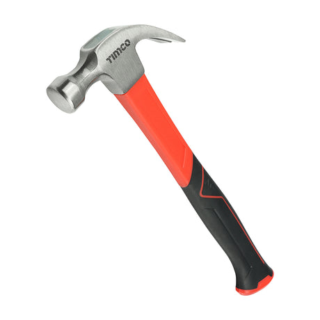 This is an image showing TIMCO Claw Hammer - Fibreglass Handle - 16oz - 1 Each Unit available from T.H Wiggans Ironmongery in Kendal, quick delivery at discounted prices.