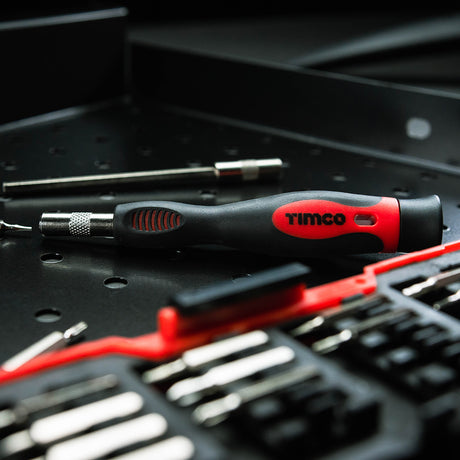 This is an image showing TIMCO Precision Screwdriver Bit Set - 18pcs - 18 Pieces Case available from T.H Wiggans Ironmongery in Kendal, quick delivery at discounted prices.