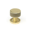 This is an image showing From The Anvil - Aged Brass Brompton Cabinet Knob - 25mm (Plain) available from T.H Wiggans Architectural Ironmongery in Kendal, quick delivery and discounted prices