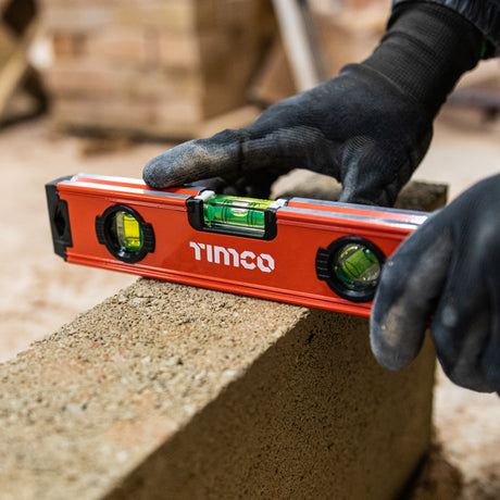 This is an image showing TIMCO Toolbox Spirit Level - Aluminium  - 225mm - 1 Each Unit available from T.H Wiggans Ironmongery in Kendal, quick delivery at discounted prices.