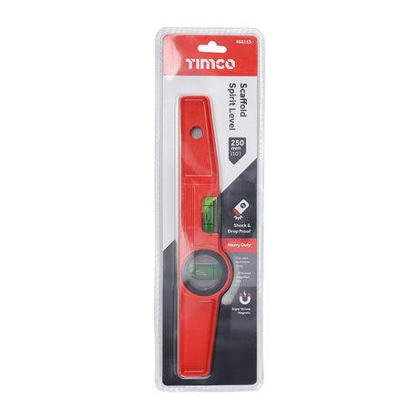 This is an image showing TIMCO Scaffold Spirit Level - 250mm - 1 Each Unit available from T.H Wiggans Ironmongery in Kendal, quick delivery at discounted prices.