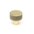 This is an image showing From The Anvil - Aged Brass Brompton Cabinet Knob - 25mm (No rose) available from T.H Wiggans Architectural Ironmongery in Kendal, quick delivery and discounted prices
