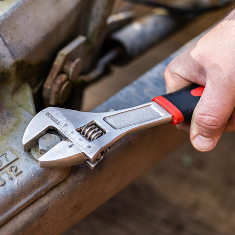 This is an image showing TIMCO Adjustable Wrench - 6" - 1 Each Backing Card available from T.H Wiggans Ironmongery in Kendal, quick delivery at discounted prices.