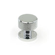 This is an image showing From The Anvil - Polished Chrome Brompton Cabinet Knob - 25mm (Plain) available from T.H Wiggans Architectural Ironmongery in Kendal, quick delivery and discounted prices