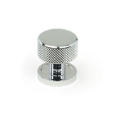 This is an image showing From The Anvil - Polished Chrome Brompton Cabinet Knob - 25mm (Plain) available from T.H Wiggans Architectural Ironmongery in Kendal, quick delivery and discounted prices