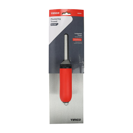 This is an image showing TIMCO Plastering Trowel - Carbon Steel - 5 x 16" - 1 Each Unit available from T.H Wiggans Ironmongery in Kendal, quick delivery at discounted prices.