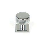 This is an image showing From The Anvil - Polished Chrome Brompton Cabinet Knob - 25mm (Square) available from T.H Wiggans Architectural Ironmongery in Kendal, quick delivery and discounted prices