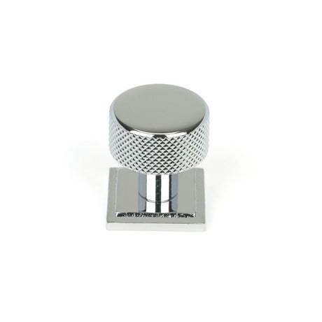 This is an image showing From The Anvil - Polished Chrome Brompton Cabinet Knob - 25mm (Square) available from T.H Wiggans Architectural Ironmongery in Kendal, quick delivery and discounted prices