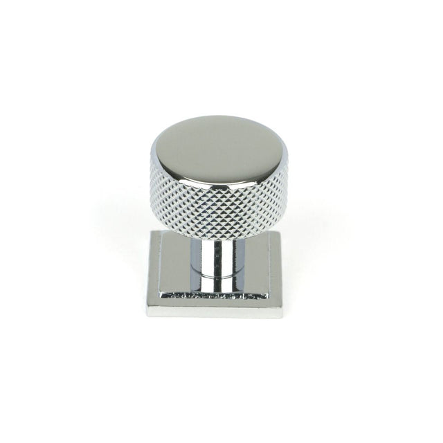 This is an image showing From The Anvil - Polished Chrome Brompton Cabinet Knob - 25mm (Square) available from T.H Wiggans Architectural Ironmongery in Kendal, quick delivery and discounted prices