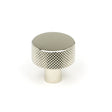 This is an image showing From The Anvil - Polished Nickel Brompton Cabinet Knob - 25mm (No rose) available from T.H Wiggans Architectural Ironmongery in Kendal, quick delivery and discounted prices