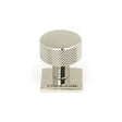 This is an image showing From The Anvil - Polished Nickel Brompton Cabinet Knob - 25mm (Square) available from T.H Wiggans Architectural Ironmongery in Kendal, quick delivery and discounted prices