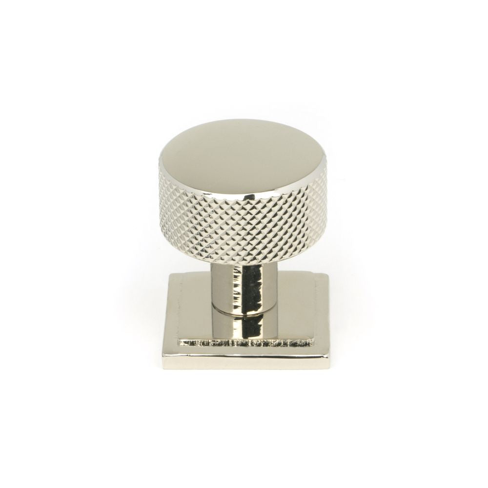 This is an image showing From The Anvil - Polished Nickel Brompton Cabinet Knob - 25mm (Square) available from T.H Wiggans Architectural Ironmongery in Kendal, quick delivery and discounted prices