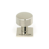 This is an image showing From The Anvil - Polished Nickel Brompton Cabinet Knob - 25mm (Square) available from T.H Wiggans Architectural Ironmongery in Kendal, quick delivery and discounted prices