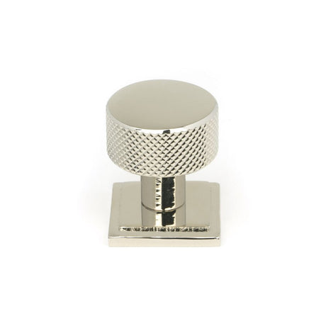 This is an image showing From The Anvil - Polished Nickel Brompton Cabinet Knob - 25mm (Square) available from T.H Wiggans Architectural Ironmongery in Kendal, quick delivery and discounted prices