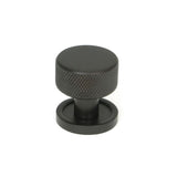 This is an image showing From The Anvil - Aged Bronze Brompton Cabinet Knob - 25mm (Plain) available from T.H Wiggans Architectural Ironmongery in Kendal, quick delivery and discounted prices