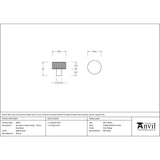 This is an image showing From The Anvil - Aged Bronze Brompton Cabinet Knob - 25mm (No rose) available from trade door handles, quick delivery and discounted prices