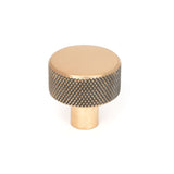 This is an image showing From The Anvil - Polished Bronze Brompton Cabinet Knob - 25mm (No rose) available from T.H Wiggans Architectural Ironmongery in Kendal, quick delivery and discounted prices