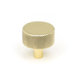 This is an image showing From The Anvil - Polished Brass Brompton Cabinet Knob - 32mm (No rose) available from T.H Wiggans Architectural Ironmongery in Kendal, quick delivery and discounted prices