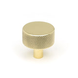 This is an image showing From The Anvil - Polished Brass Brompton Cabinet Knob - 32mm (No rose) available from T.H Wiggans Architectural Ironmongery in Kendal, quick delivery and discounted prices