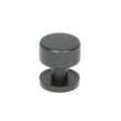 This is an image showing From The Anvil - Matt Black Brompton Cabinet Knob - 25mm (Plain) available from T.H Wiggans Architectural Ironmongery in Kendal, quick delivery and discounted prices