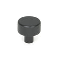 This is an image showing From The Anvil - Matt Black Brompton Cabinet Knob - 25mm (No rose) available from T.H Wiggans Architectural Ironmongery in Kendal, quick delivery and discounted prices