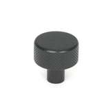 This is an image showing From The Anvil - Matt Black Brompton Cabinet Knob - 25mm (No rose) available from T.H Wiggans Architectural Ironmongery in Kendal, quick delivery and discounted prices