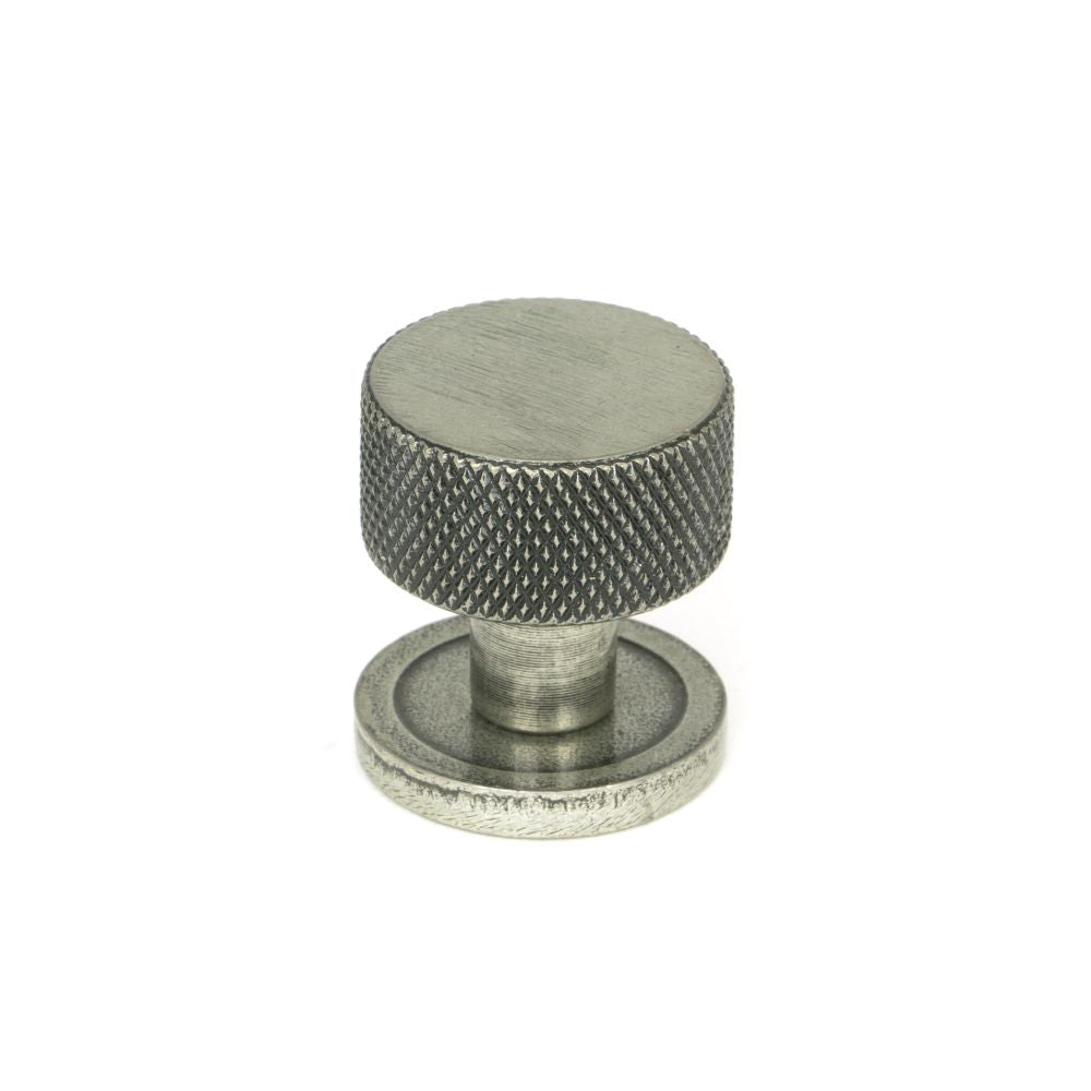 This is an image showing From The Anvil - Pewter Brompton Cabinet Knob - 25mm (Plain) available from T.H Wiggans Architectural Ironmongery in Kendal, quick delivery and discounted prices