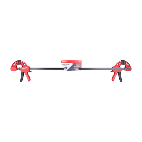 This is an image showing TIMCO Quick Change Bar Clamp - 36" - 2 Pieces Backing Card available from T.H Wiggans Ironmongery in Kendal, quick delivery at discounted prices.