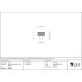 This is an image showing From The Anvil - Pewter Brompton Cabinet Knob - 25mm (No rose) available from trade door handles, quick delivery and discounted prices